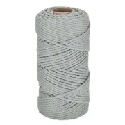 5/32" 328 Feet Macrame Cord, Cotton Cord Rope String 4 Strands Light Grey