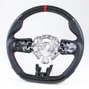 Carbon Flat Bottom Leather Red Steering Wheel For Mini F54 F55 F56 F57 2021up (for: Mini)