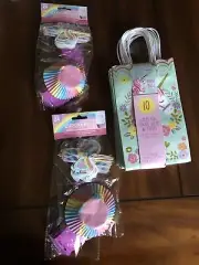 Magical Unicorn Party Goodie Bag Party Favor BAGS GIFT 10PC &2 Cupcake Kit 24pcs
