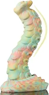 Huge Fantasy Monster Dildo Anal Sex Toys Butt Plug G spot Silicone Anal Dildos with Strong Suction Cup for Big Penis Men Women Couples (Colour mixture, M)