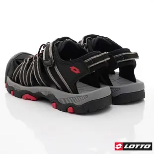 LOTTO樂得義大利專業運動童鞋輕量護趾涼鞋LT1AKS3320黑(中大童)