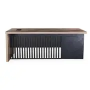 Modern Furniture AFTAN BLACK HAWK Limited Edition Executive Desk 180cm Oak&Black