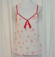 BNWT:SASS&BIDE CREAM & RED POPPY CAMI TOP "BE PREPARED" EURO 44,US 8,AUS 12