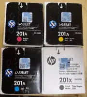 Set 4 Genuine Sealed HP 201X Black 201A Cyn Mag Yellow Toners CF400X CF401A etc