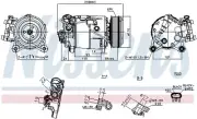 COMPRESSOR, AIR CONDITIONING NISSENS 891019 FOR BMW,MINI