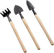 Generic 1Set Mini Gardening Tools Mini Planting Tools with Wooden Handle Design Lightweight and Safe for Gardening Fun and Practical Skills Development
