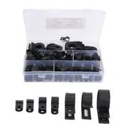 1 Only 200PC Plastic Nylon Cable Clamp R-type P-Type Cord Clips Conduits Clamp With Box