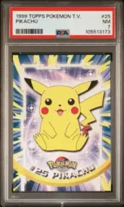 ELECTRIC PSA 7 NM PIKACHU 1999 TOPPS POKEMON TV #25 GRADED NEAR MINT RARE *TPHLC
