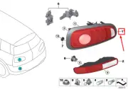 MINI CLUBMAN F54 Rear Left Taillight 63217475581 7475581 NEW GENUINE