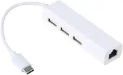 OKUMEYR Type C Ethernet LAN Adapter with USB Hub Fast Wired Network for Plus Note Expand Connectivity with OTG Support and Stable