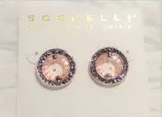 *NEW* & *RETIRED* ~ Sorrelli ~ " TULIP " ~ earrings ~ " FIRE & ICE " Rhodium