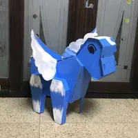 在飛比找蝦皮購物優惠-特價恐龍兒童紙箱手工製作創意拼裝動物模型 紙殼紙板塗色diy