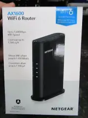 NEW! Netgear AX1600 Wifi 6 Router w 1600 Mbps, 1500 ft Coverage, & WPA3 Security