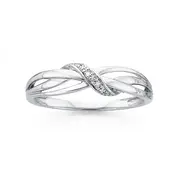 9ct White Gold Diamond Ring