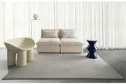 Cortina Grey Striped Faux Fur Rug