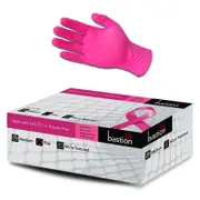 200pcs Bastion Nitrile Gloves Powder Free Pink UltraSoft Gloves 3.5g - XTRA LARGE