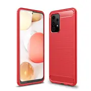MCC Slim Samsung Galaxy A73 5G 2022 Carbon Fibre Soft Case Cover A736 [Red]