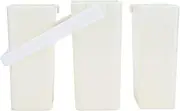 Joyzan Paint Brush Washing Bucket, Triple Brushes Washer Portable Brush Pen Cleaner Barrel Square Plastic Detachable Watercolor Art Storage Pail Container Artists Students for Drawing Oil Painting