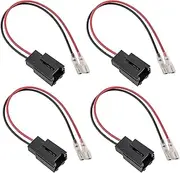 RED WOLF Car Speaker Adaptor, Pack of 4, Speaker Wiring Harness Adapter Compatible with Citroen Berlingo C3 C4 C5 Peugeot 206 308 Partner Expert Door Speaker Front and Rear
