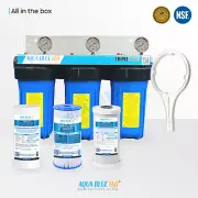Whole House Water Filter System 10'' x 4.5'' Triple Big Blue (3 stages) 70LPM