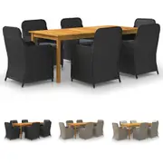 Garden Dining Set 7 Piece Outdoor Patio Table Furniture Multi Colours vidaXL