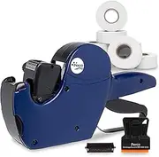 Perco 1 Line Date Label Gun Kit: Includes 8 Digits Date Gun Labeler, 10,000 Plain White Labels, and Preloaded Inker