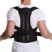 Adjustable Back Corrector for Adults, Straight Back Posture Corrector, Lumbar Shoulder Support, Spine Support Belt, Body Corrector Corset with Plate, Health
