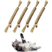 4 Pack Natural Silvervine Sticks Interactive Cat Chew Toys for Teeth Cleaning