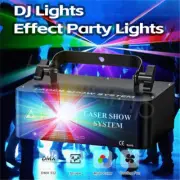 Animation DMX RGB Laser Beam Scanner Projector Lamp Disco Stage Laser Light AU