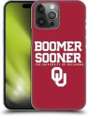 Head Case Designs Officially Licensed University of Oklahoma OU Boomer Sooner Hard Back Case Compatible with Apple iPhone 14 Pro Max