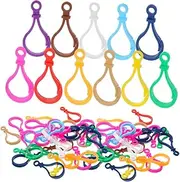 VILLFUL DIY Craft Clips 120pcs Plastic Lobster Clasp Lanyard Hooks Colorful Light Bulb Keychain Keyring Accessories