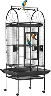 Advwin 176 Large Bird Cage Parrot Aviary Pet Stand-Alone Budgie Perch Wheels w/Brake