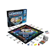 在飛比找PChome24h購物優惠-【孩之寶】桌遊大富翁 MONOPOLY 地產大亨 超級電子銀