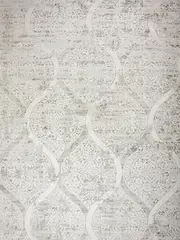 Estelle Silver Grey Ogee Trellis Rug