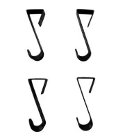 4-Pack of 3.5 in., Plastic Over-The-Door Hangers & Over-The-Door Hooks – Over...
