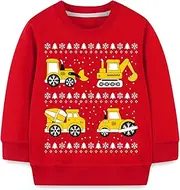 [Mrocioa] Toddler Boy Girls Sweatshirt Ugly Christmas Sweater Style Reindeer Shirt Kids Xmas Holiday Tops