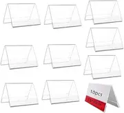 Naisfei Name Plates for Desks, 10 Pack Clear Tent Name Plate Display for Office Conference, Reusable Name Tent Holder for Business Training Event（15*10cm）