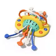 Baby Pull String Interactive Toy Teething Teether Activity Toy Safe Material