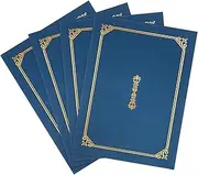 COHEALI Elegant A4 Certificate Holder 4pcs Hot Stamping Diploma Covers Letter-Sized Award Certificates Folder Document Protection