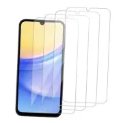 [4 Pack Glass Screen Protector Compatible for Samsung Galaxy A15 5G 6.5 Inches