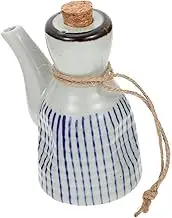 iplusmile Portable Ceramic Seasoning Kettle Stylish Sauce Pot for Condiments Oil Bottle and Spice Dispenser for Kitchen Decoration and Easy Dispensing