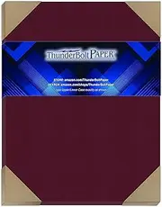 25 Dark Burgundy Linen 80# Cover Paper Sheets - 8.5X11 Inches Standard Letter|Flyer Size - 80 lb/Pound Card Weight - Fine Linen Textured Finish - Deep Dye Quality Cardstock