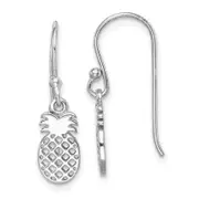 Sterling Silver Rhodium-Plated Pineapple Dangle Earring