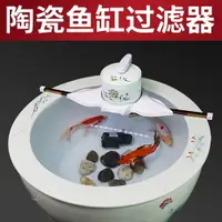 在飛比找樂天市場購物網優惠-北極冰陶瓷魚缸專用過濾器圓形圓魚缸瓷缸三合一凈水循環流水圓型