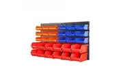 30Pc Parts Storage Bins Wall Mounted Tool Organiser Board Tray Rack Workshop Box