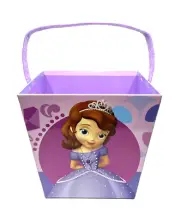 Disney Sofia Paperboard Bucket Basket Box Easter Valentines Halloween