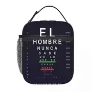 i2125 Snellen Eyes Test Vision Dickens Thermal Insulated Lunch Bags Women Portable Lunch Tote for School Multifunction Food Box swg3357