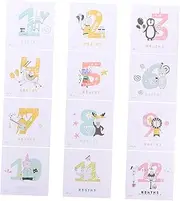 IWOWHERO 1 Set Stickers Reveal Bonds Clothing Little Newborn Sticker Muslin Year Newborns Ornament Things Parent Caddy Bath First Paper