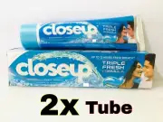 2 PACK CloseUp EverFresh Triple Fresh Formula Peppermint Splash Gel Toothpaste