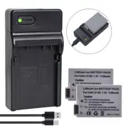 2Pack LP-E8 Battery +Charger for Canon EOS 700D 550D 650D 600D DSLR Camera